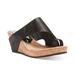 Women's Donald J Pliner Gyer-2 Wedge Sandals Metallic Black MSRP-$158 B4HP (US 5M)