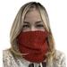 Winter Knit Neck Warmer Tube Scarf Furry Inside for Men & Women (Dark Red Solid)