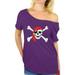 Awkward Styles Sugar Skull Shirts for Women Jolly Roger Skull and Crossbones Off the Shoulder T Shirt Tops Day of Dead Women's Tshirts Pirate Flag Shirts Skull T-shirts Dia de Los Muertos Tee Shirts