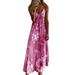 Sexy Spaghetti Strap Nightgown Dress for Women Plus Size Floral Print Nightshirt Casual Loose Sling Dresses Sleepwear Lounge Wear Nightwear