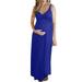 Niuer Sleeveless Ruched Maternity Long Maxi Dress Women Pregnant V Neck Casual Wear Dresses Summer Beach Party Sundress
