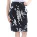 CALVIN KLEIN Womens Black Floral Above The Knee Wear To Work Skirt Size: 10