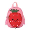 Chinatera Cute Animal Pattern Kids Backpack Nylon Anti-lost Rope School Bag (Pink)