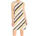 Nine West NEW Green Loden Women's Size 12 Shift Striped Trapeze Dress