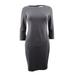 Calvin Klein Women's Petite Split-Sleeve Scuba Sheath Dress