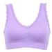 Wuffmeow New Arrival Casual Women Solid Lace Fitness Bra Padded Bra Crop Top Stretch Vest