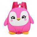 Zewfffr Penguin Backpack Boy Girl Kindergarten School Bags w/Anti Lost Rope (Pink)