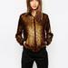 Women Sequin Coat Bomber Jacket Long Sleeve Zipper Streetwear Casual Loose Glitter Outerwear