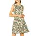 Women's Floral Print Smock Layered Sleeveless Ruffle Hem Dress