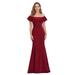 Ever-Pretty Women's Long Mermaid Off-shoulder Juniors' Party Dresses 00326 Burgundy US12