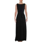 Kay Unger New York Womens Crepe Lace Formal Dress