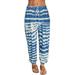 Sexy Dance S-3XL Women Tie Dye Casual Pants Elastic Waist Drawstring Sweatpants Loose Tracksuit Sports Pants Blue S(US 4-6)