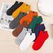 Autumn Causal Solid Cotton Socks Women Ankle Sock Candy Colors Harajuku Socks