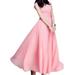 Cocktail Prom Swing Dress for Womens Wrap V Neck Short Sleeve Long Maxi Dress Summer Evening Party Bridesmaid Dress