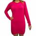 Active Life Women's Size Medium Modal Tunic Dress With Crossover Hem, Dark Pink