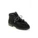 Pre-ownedAvec Les Filles Womens Suede Faux Fur Ankle Boots Black Size 7