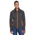 Men's Flux MÃ©lange Bonded Fleece Jacket - CRBN/ ORNG SODA - M