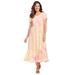 Woman Within Women's Plus Size Mixed Print Maxi Dress