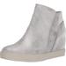 Coconuts by Matisse Womens Venom Wedge Sneakers Shoes Casual - Silver - Size 7.5 B