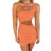 Womens Holiday Bodycon Off Shoulder Mini Dress Ladies Summer Party Beach Boho Vest Sundress Ruched Side Drawstring Clubwear Dress