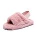 Toddler Fuzzy Slippers for Girls and Boys Fluffy Plush Slip On Sandals Memory Foam Comfy Warm Leopard Print Indoor Outdoor Home Shoes