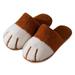 Fuzzy Animal Slippers for Women Cute Plush Womens House Shoes Cat Paw Pattern