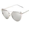 Women Fashion Outdoor UV400 Sunglasses Fashionable Shading Sunglasses Shades Silver frame white silver LJ1904/U/35