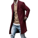Men's Wool Coat Winter Trench Coat Outwear Overcoat Long Jacket M 3XL
