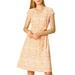 Allegra K Junior's V Neck Printed Belted A-line Dress