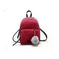luethbiezx Women Mini Corduroy Backpack School Bags Solid Backpack Pendant Small Zipper Shoulder Bag Rucksack