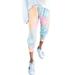 Aunavey Women Tie Dye Sweatpants Drawstring Waist Pocket Active Pants Casual Sport Fitness Active Pants Trousers