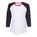 LAT - New NIB - Women - Women's Baseball Fine Jersey Three-Quarter Sleeve Tee