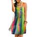 Colisha Tie Dye Dress for Women Casual Summer Above Knee Sleeveless Tank Sundress Ladies Beach Party Mini Dress