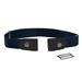 Unisex Belt Buckle-free Rubber Waist Belt Elastic Waist Strap for Trousers Pants Jeans, Dark Blue