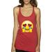 True Way 342 - Women's Tank-Top Emoji Face Heart Eyes Crying With Joy In Love 2XL Red