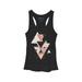 Geometric Triangles in Blush and Rose Gold Womens Graphic Racerback Tank Top - Design By Humans