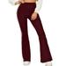 Avamo Women Stripe Flare Sweatpants Lounge Bell Bottoms Pants Casaul Stretch High Waist Yoga Workout Jogger Leggings Trouser Active Wear