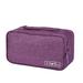 RAINBOW-LEE Travel Bra Underwaer Organizer Compact Lingerie Box Fornight Toiletry Bag (Purple)