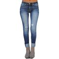 Women Denim Pants Jeans Mid Waist Skinny Denim Jeans Slim Fit Stretchy Trousers Plus Size S-XXXXXL