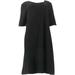 Halston Knit Crepe Scoop Neck Elbow Slv Dress Women's A310041