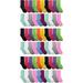 SOCKS'NBULK 60 Pairs Womens Casual Crew Sock, Cotton Colorful Fun Patterns, Women Solid Dress Socks Wholesale Bulk (60 Pairs Bright Neon Colors)