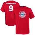 Robert Lewandowski Bayern Munich Youth Name & Number T-Shirt - Red