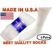 Creswell 6 Pairs White Diabetic Crew Socks 13-15 Size MADE IN U.S.A