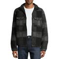 I5 Apparel Men's Buffalo Plaid Full Zip Sherpa Jacket, Sizes M-XXL