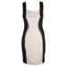 Sangria Womens Blush Black Sleeveless Studded Colorblocked Sheath Dress 4