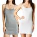 Women & Juniors Solid Plain Spaghetti Strap Camisole Mini Dress Tank Top