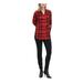CALVIN KLEIN Womens Red Plaid Cuffed Collared Button Up Top Size XS