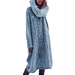 Ladies Autumn And Winter New Fashion High Neck Long Sleeve Knitted Long Sweater Dress