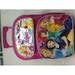 Disney 6 Princess 16" Rolling Backpack Snow White Cinderella Belle Aurora Ariel Rapunzel