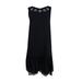 Tommy Hilfiger Women's Embellished Drop-Waist Ruffle Dress (10, Black)